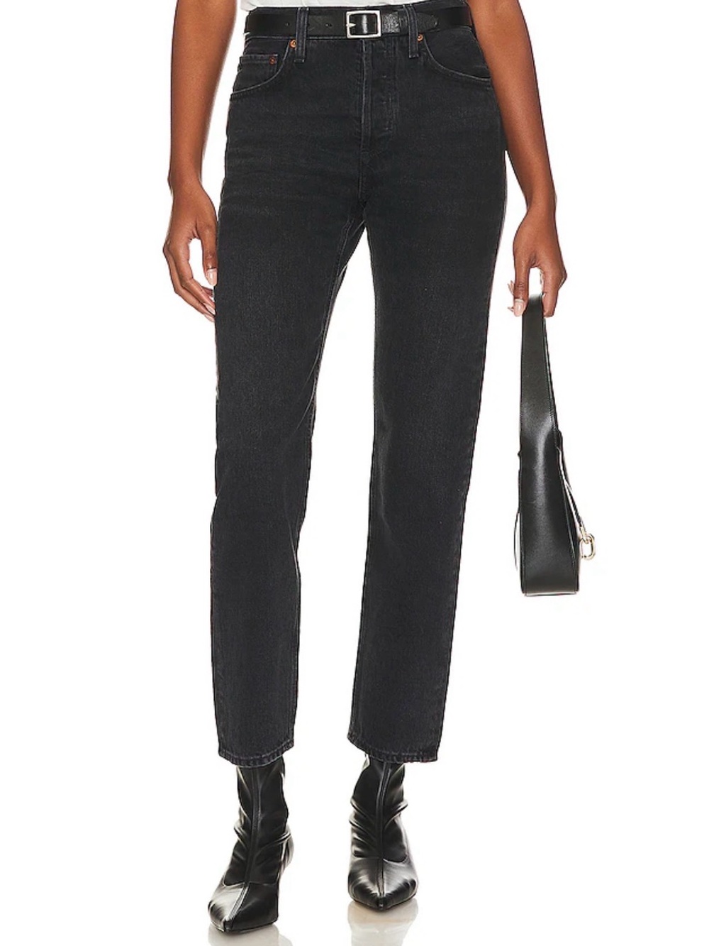 High-Rise Straight Leg Women’s Jeans - Black